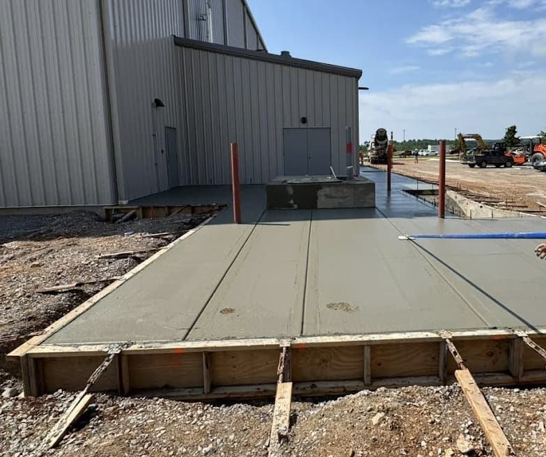 Residential garage slab pour in Bessemer