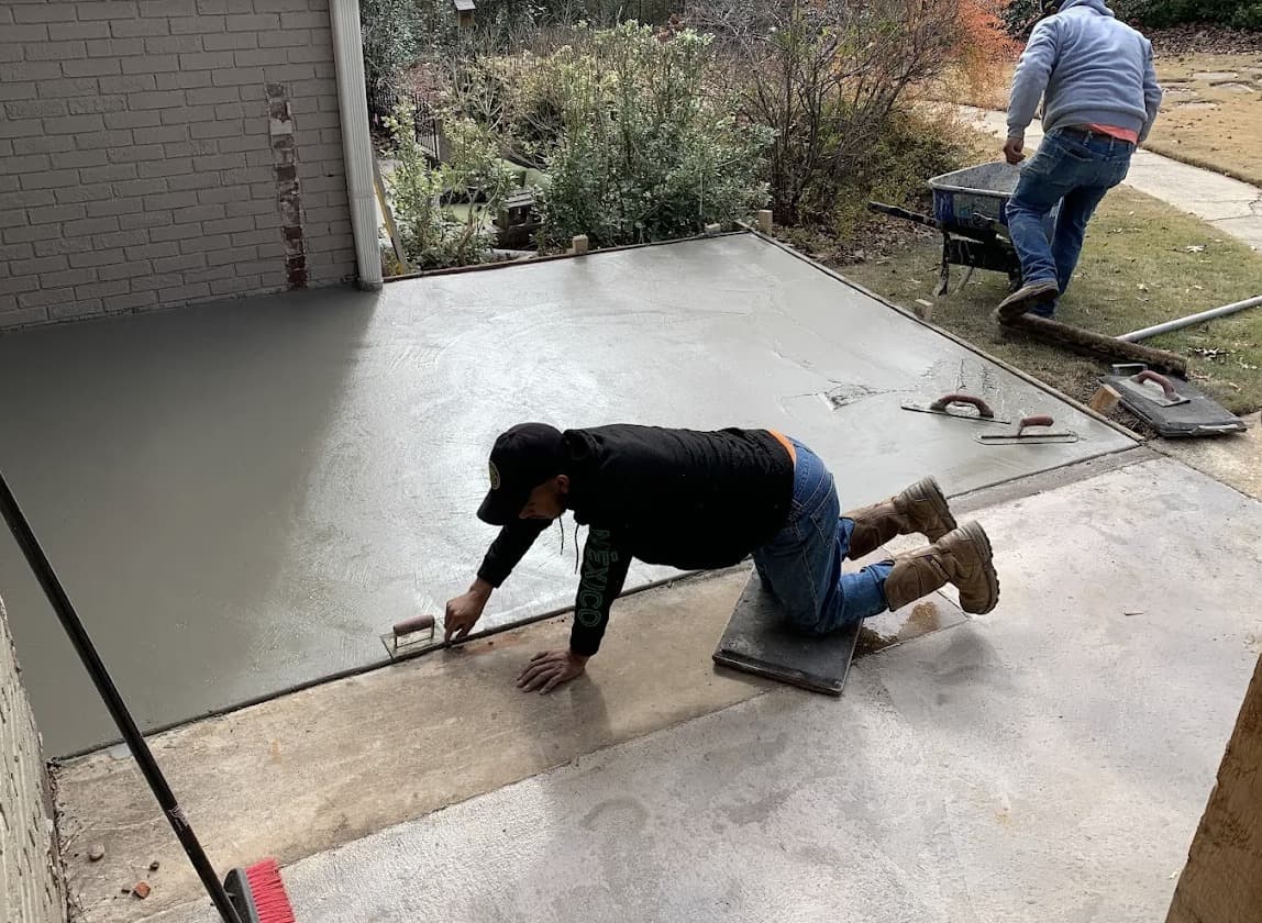 Multi-level stamped concrete patio in Bessemer